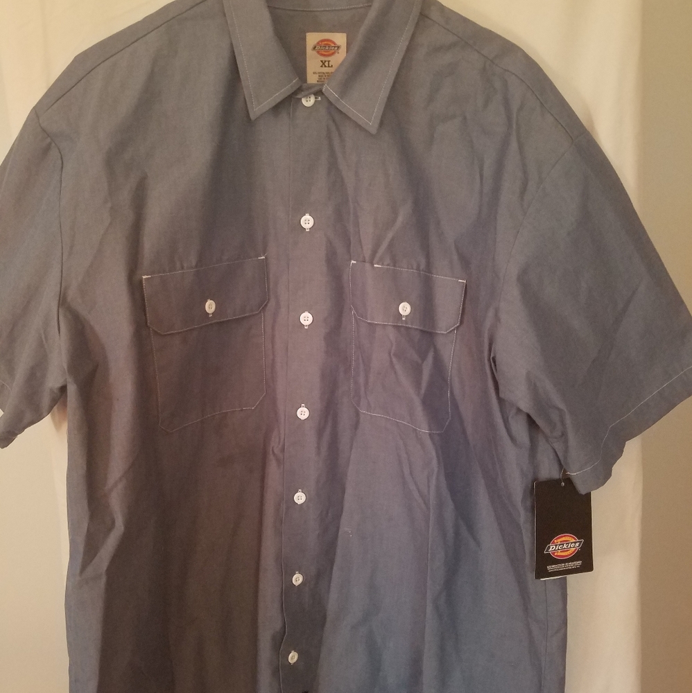 Men's Dickies Chambray Shirt XL Relaxed Fit